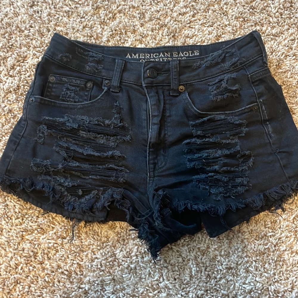 American eagle high rise jean shorts